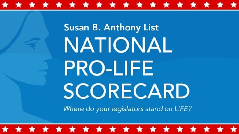 Susan B. Anthony List Announces National Pro-life Scorecard For First ...